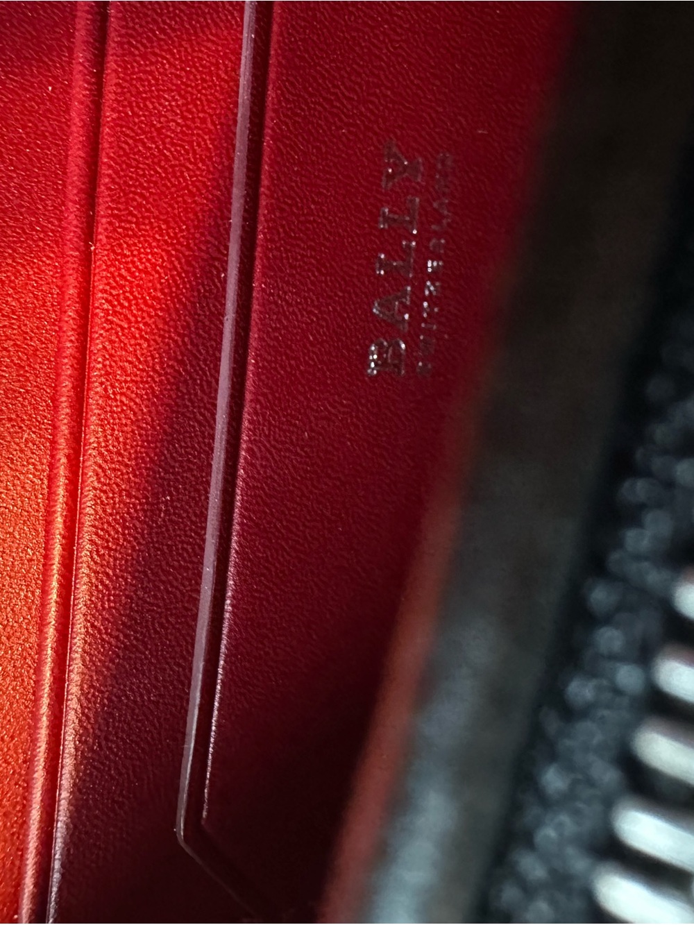 Bally Black Leather wallet with Red and White Stripe - Picture 11 of 13